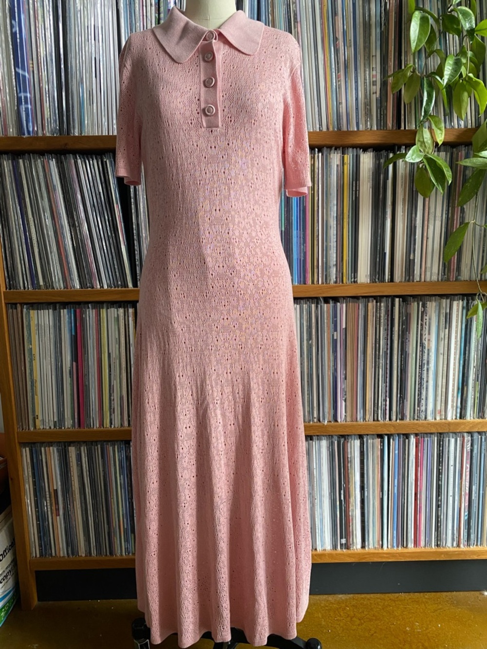 EUC LK BENNETT - Pink Knit Polo Maxi Dress - Size M